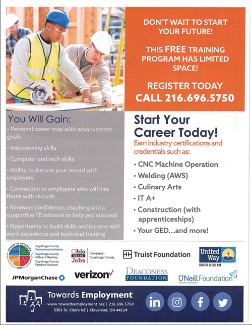 towards employment flyer